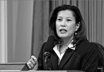  ?? AP Photo/Rich Pedroncell­i ?? In this 2015 file photo, California Supreme Court Chief Justice Tani G. Cantil-Sakauye delivers her State of the Judiciary address at the Capitol in Sacramento, Calif.