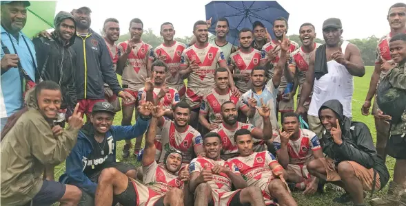  ?? Photo: Sereana Salalo ?? The Serua Dragons team following their win against Makoi Bulldogs at Bidesi Park on May 20, 2023.