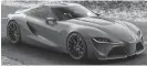  ?? PHOTO: TOYOTA ?? The Supra will likely be revealed at the Detroit auto show in January. This is the concept car and not the real thing, however.