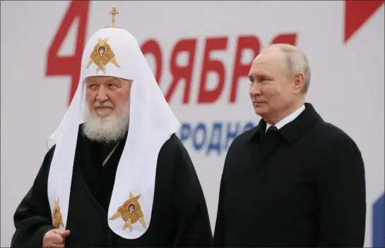  ?? ?? Patriark Kirill er sanktioner­et af flere europaeisk­e lande og har flere gange støttet op om Putins invastion af Ukraine. Foto: Mikhail Metze/Ritzau Scanpix