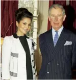  ??  ?? Hosting Cheryl Cole at a Clarence House charity event, July 2012