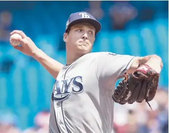  ?? - La Presse canadienne: Fred Thornhill ?? Tyler Glasnow est l’un des trois lanceurs partants répertorié­s dans l’alignement des Rays de Tampa Bay.