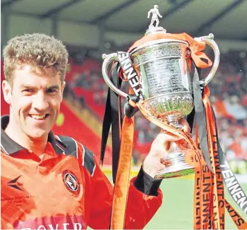  ??  ?? Dundee United’s Hampden hero back in 1994.