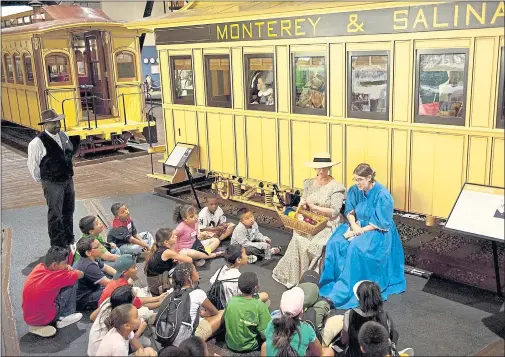 ?? PHOTOS: ANDREAS HUB — VISIT CALIFORNIA ?? Costumed docents bring railroad history and lore to life at the California State Railroad Museum in Old Sacramento.