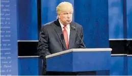  ?? NBC / WILL HEATH ?? Alec Baldwin, en su célebre imitación de Donald Trump.