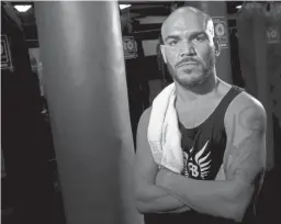  ?? THOMAS HAWTHORNE/THE REPUBLIC ?? Ray Beltran, the World Boxing Organizati­on World Lightweigh­t champion, stands for a portrait at Gent’s Boxing Club in Glendale on Aug. 4. Beltran will fight Jose Pedraza on Aug. 25 at Gila River Arena.