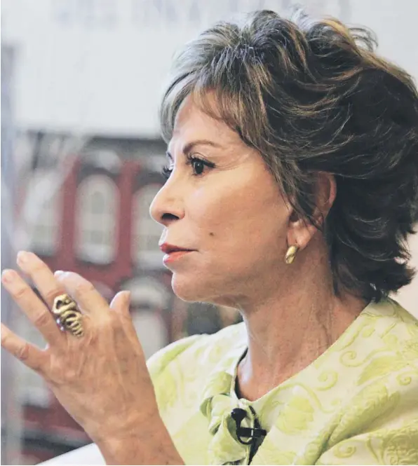  ?? FOTO: EFE ?? ►► La semana pasada Isabel Allende presentó su novela en España.