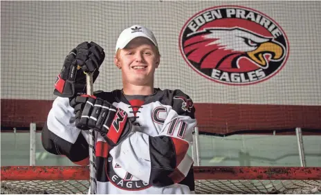  ?? BRUCE KLUCKHOHN, USA TODAY SPORTS ?? Casey Mittelstad­t is glad he played high school hockey as a senior. He just wishes he had finished with a state title.