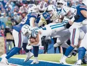  ?? ADRIAN KRAUS/AP ?? RB Jonathan Taylor set a franchise record with five TDs in the Colts’ 41-15 victory over the Bills on Sunday.