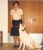  ??  ?? PET FRIEND Alice with guide dog Vanya
