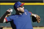  ?? CHARLIE RIEDEL / AP ?? Texas Rangers third baseball Todd Frazier, the former Cincinnati Reds All-Star, is with his fifth team and going into his 10th big league season.