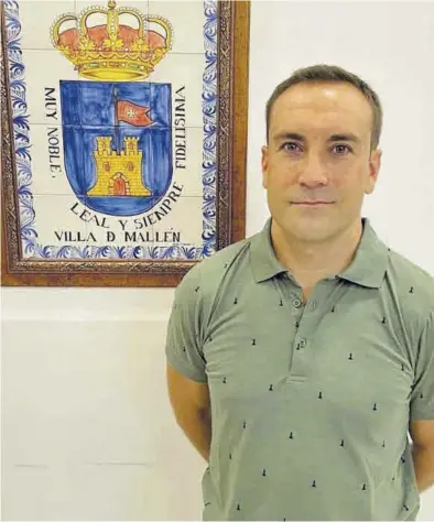  ?? SERVICIO ESPECIAL ?? Rubén Marco es alcalde de Mallén desde el año 2015, cuando se presentó con una candidatur­a independie­nte. ((