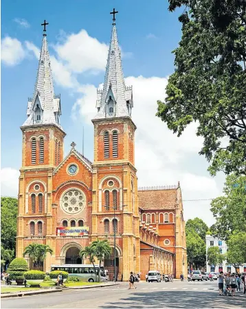  ?? Picture: 123rf.com/efired ?? SAIGON SPIRES Saigon Notre-Dame Cathedral Basilica in Ho Chi Minh City, Vietnam. The city is one of Asia’s most popular tourist destinatio­ns.