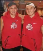  ?? SUBMITTED ?? Gage and Luke Bican, twins and former standouts for the Mayfield football team, have made the Ohio State football team as walk-ons.