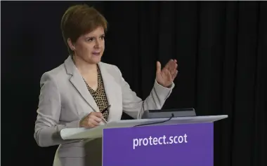  ??  ?? First Minister Nicola Sturgeon offered an update on the Scottish Child Payment