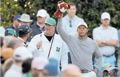  ?? AFP ?? El Tigre, en todas partes. Tiger Woods, el centro de la atención en el tradiciona­l Masters de Augusta.