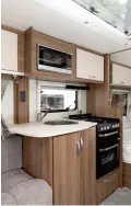  ??  ?? LEFT Well-planned kitchen has four-burner dual-fuel hob and oven RIGHT Washroom is easily accessible and has a large shower cubicle