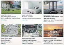  ?? AIRBNB SCREENSHOT ?? There are no shortage of rental cottages listed online in Crystal Beach, and the town wants a piece of the action.