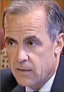  ??  ?? Scaremonge­r? Mark Carney at the Lords yesterday