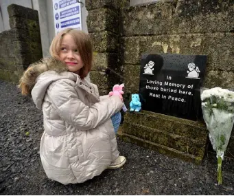  ??  ?? SHOCKING: Left, Peter Mulryan, who is searching for his sister. Above, Megan Coady at the boarded-up site in Tuam where the remains of the children were found. Photos: Ray Ryan. Main photo: Historian Catherine Corless at the burial ground