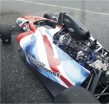  ?? Photos: Jakob Ebrey, Richard Styles ?? A current F4 car fitted with a hybrid engine was on display at Brands Hatch last weekend