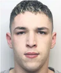  ??  ?? Graham Scott Phoenix Evans was sentenced to 12 months for affray and possession of an offensive weapon for his part in a brawl in Carmarthen town centre.