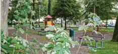  ?? Foto: Felicitas Macketanz ?? Was hat sich an dem Spielplatz am Illertisse­r Weiher zugetragen? Die Polizei ermit telt.