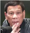  ??  ?? Rodrigo Duterte