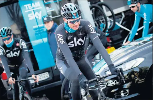  ??  ?? CONCENTRAD­O. Froome continúa en Mallorca con su rutina de entrenamie­ntos. Sobre él, no pesa ninguna suspensión cautelar de la UCI.