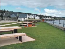  ?? ?? Picnic benches will encourage people to stop and sit a while.