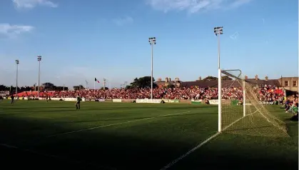  ??  ?? Drawing a line: The goal area was brought in to limit where a kick-out can come from in soccer