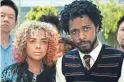  ?? ANNAPURNA PICTURES ?? Detroit (Tessa Thompson) and Cassius (Lakeith Stanfield) live together in “Sorry to Bother You.”