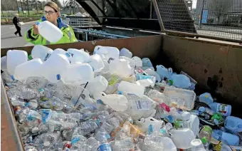  ?? AP ?? A new scientific study says China’s decision last year to stop accepting plastic waste from other countries is causing stockpiles of plastic to build up around the globe.