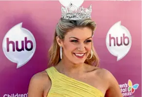  ??  ?? Former Miss America Mallory Hagan says she hopes the publicatio­n of the disparagin­g emails will lead to change.