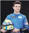  ?? (AP) ?? In this March 12, 2020 file photo, McLaren driver Lando Norris, of Britain, poses for a photo at the Australian Formula One Grand Prix in Melbourne.