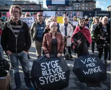  ?? FOTO: JAKOB JØRGENSEN ?? Mange af Københavns ringest stillede var mødt op for at protestere mod den radikale borgmester­s forvaltnin­g.