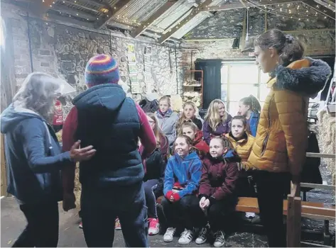  ??  ?? Easington Guides at The Barn at Easington’s heritage project.