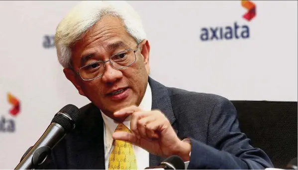  ??  ?? Leaner operations: Jamaludin says Axiata is working towards group-wide cost management to improve profitabil­ity and that RM800mil operation expenditur­e and capex savings are built in its 2017 plan.