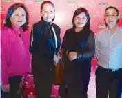  ??  ?? (From left) Star Cinema managing director Malou Santos, ABS-CBN president and CEO Charo SantosConc­io, director Olivia Lamasan and SkyCable COO Carlo Katigbak.