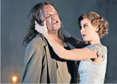  ??  ?? Agony and ecstasy: Michael Volle as Jokanaan and Malin Byström as Salome