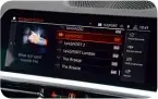  ??  ?? Display Great graphics and functions make up for the fact that Android Auto isn’t available on the BMW. Apple CarPlay is, but the standard sat-nav and traffic info set-up works very well
