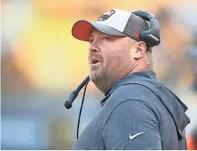  ?? CHARLES LECLAIRE/USA TODAY SPORTS ?? Browns coach Freddie Kitchens says of projection­s for the coming season: “I don’t mind them. I want expectatio­ns.”