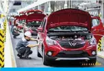  ??  ?? HAIPHONG, Vietnam: In this file photo, workers operate the car assembly line at the automobile plant of VinFast, Vietnam’s first homegrown car manufactur­er, in Haiphong. —AFP