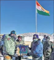  ?? PTI ?? Chief of the Air Staff, Air Chief Marshal RKS Bhadauria, during his visit in Ladakh on Monday.