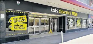  ??  ?? The Original Factory Shop is opening its Tofs Clearance store at the former Marks and Spencer unit in Accrington Arndale