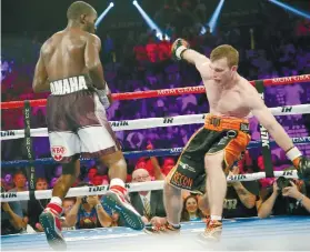  ?? AP FOTO/JOHN LOCHER ?? THIS IS NOT BRISBANE.A year after a shock win over Manny Pacquiao, Jeff Horn loses his title to Terrence Crawford in Las Vegas.