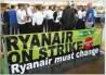  ??  ?? JOHN THYS/AFP Belgium-based Ryanair pilots gather at Charleroi Airport on August 10, 2018, as part of a European-wide strike.