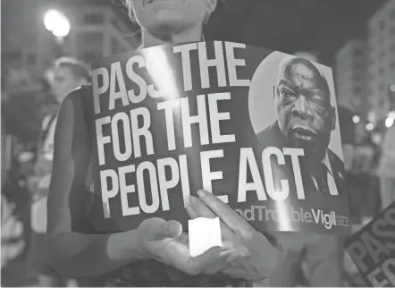  ?? MAGANA/AP FILE JOSE LUIS ?? Multiracia­l coalitions are holding rallies and marches to urge protection of the Voting Rights Act of 1965.