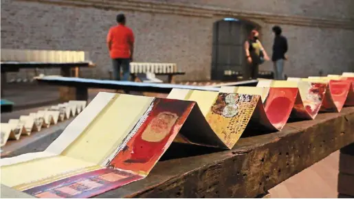  ?? — Photos: The Godown ?? The Buka Buku exhibition, a collaborat­ion between The Godown and Open Books, has 66 works on display, comprising 58 physical books and eight digital works.