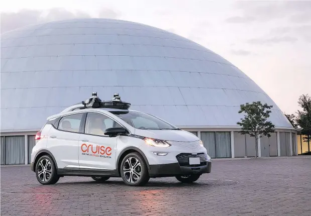  ?? CHEVROLET ?? GM’s dream of having an autonomous taxi service by 2019 is being hampered by glitches that include ghost bicycles.
